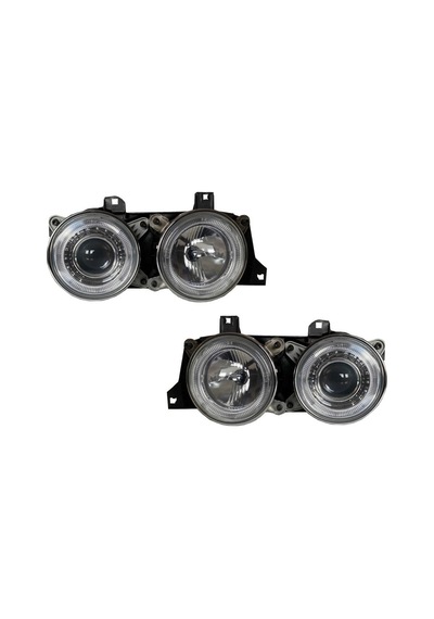 Bmw 5-7 Serisi E32 E34 Şeffaf Camlı Angel Far Seti