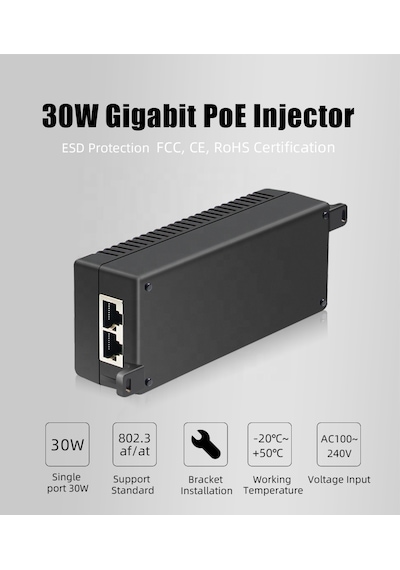 30w Aktif Poe İnjektor Güvenlik Kamerası