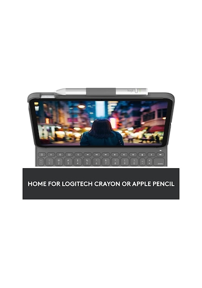 Logitech Slim Folio Apple Uyumlu iPad 10. Nesil Türkçe Klavyeli Kılıf