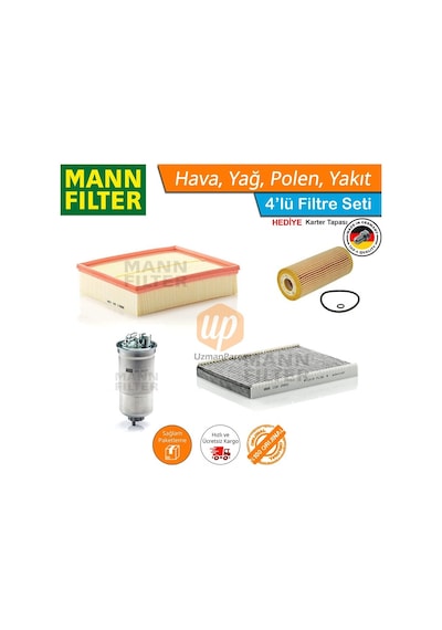 Vw Passat B5.5 1.9 Tdı Dizel Mann Filtre Bakım Seti 2001-2005 (368549209)