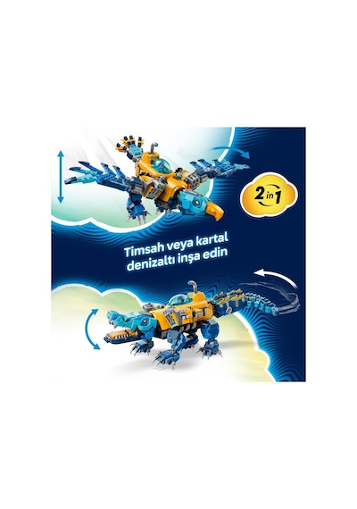 LEGO® DREAMZzz™ Timsah Denizaltı 71512 – 8 Yaş ve Üzeri Çocuklar için Minifigür İçeren Yaratıcı Oyuncak Yapım Seti (1107 Parça)