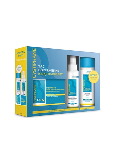 Cystiphane Takviye Gıda 120 Tablet + Biorga Dökülme Karşıtı Şampuan 200 ML + Losyon 125 ML