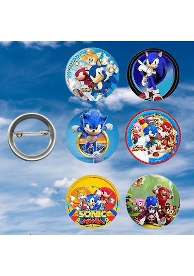 Lisanslı Yaka Çanta Rozeti Sonic 6lı Paket Pinyata İçi Küçük Hediyelikler Diğer