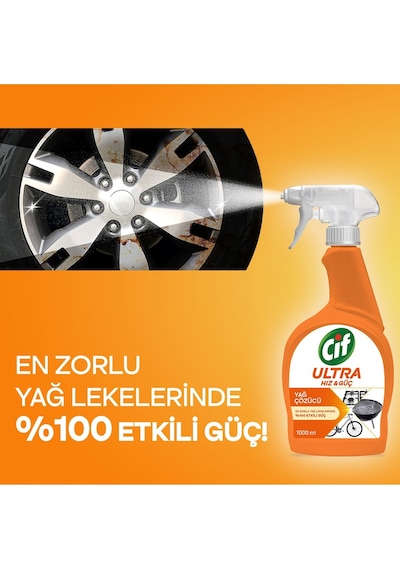 Cif Ultra Hız & Güç Yağ Çözücü Leke ve Kir Çıkarıcı Sprey 3 x 1 L