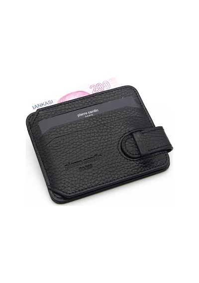 Pierre Cardin Floater Siyah Unisex Deri Kartlık Ft0510 Siyah