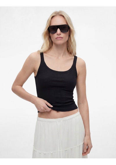 Koton Modal Kumaş Slim Fit U Yaka Askılı Top Siyah 6sak10035pk
