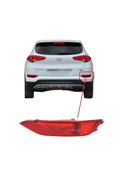 Hyundai Tucson Arka Tampon Reflektörü Sağ Taraf 2016-2017-2018