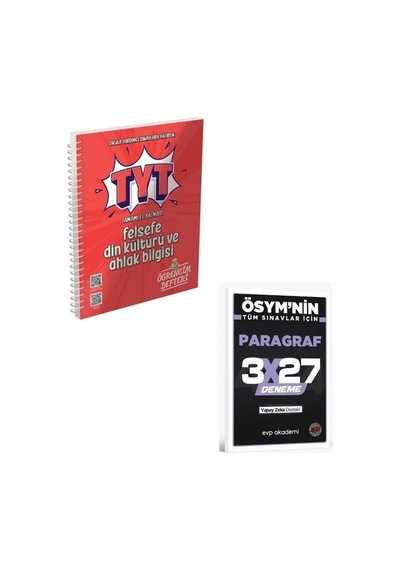 2027 Murat 2027 Tyt Felsefe Din Kültürü Öğrencim Defteri+ Evp Akademi Paragraf