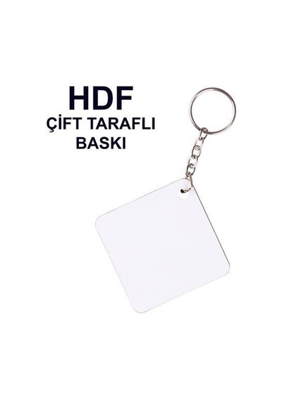 Hdf Çift Taraflı Anahtarlık - Kare