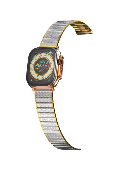 Newface Apple Watch 38mm Made Metal Kordon - Gümüş-gold