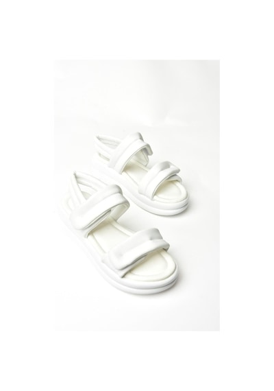 Fox Shoess973910409 Beyaz Kadın Sandalet Beyaz