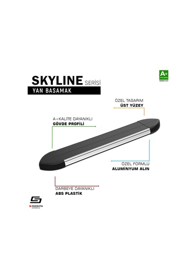 S-dizayn Opel Grandland 2 Elektrikli Skyline Krom Yan Basamak 193 Cm 2024 Üzeri A+ Kalite