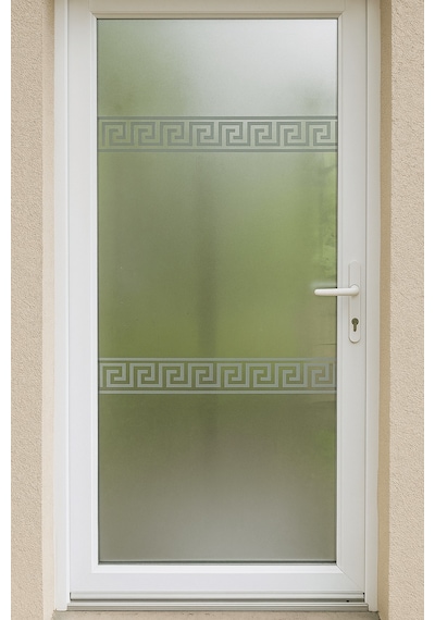 Technosmart 45x200cm Meander Motifli Statik Cam Filmi Kaplama Mutfak Ofis Banyo Pencere