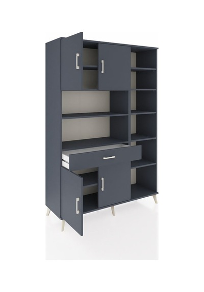 Hyperion Dolap 10 Raflı Tek Çekmeceli 4 Kapaklı 132x44x195 Antrasit-antrasit/antrasit Antrasıt/antrasıt Hyperion Dolap 10 Raflı Tek Çekmeceli 4 Kapaklı 132x44x195 Antrasit-antrasit/antrasit Antrasıt/antrasıt