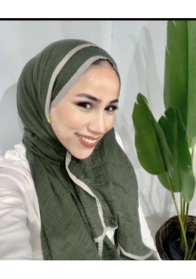 Modakaşmir Aminenesil Biyeli Müslin Haki Renk Açık Haki