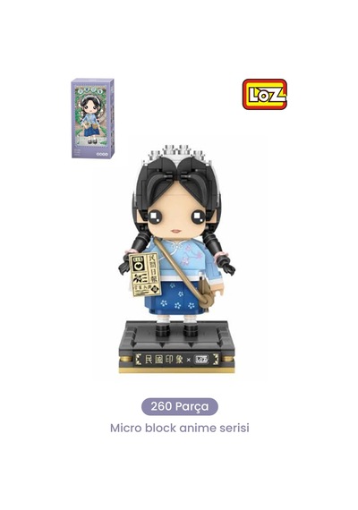 Loz Micro Anime Serisi 1556 Modeli 260 Parça Dekoratif Oyuncak Yapım Seti Yapı Blok