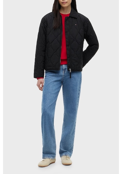 Tommy Jeans Su İtici Kapitoneli Klasik Yaka Mont Kadın Mont Dw0dw22909 Bds Siyah