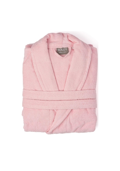 Soley Minerva Extra Yumuşak %100 Pamuk Kadın / Erkek Unisex Bornoz Renksiz
