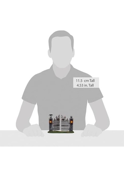 Department 56 Köy Koleksiyonları İçin Cadılar Bayramı Aksesuarları Minyatür Ürkütücü Ferforje Kapı Aydınlatmalı Heykelcik, 11 Cm, Çok Renkli