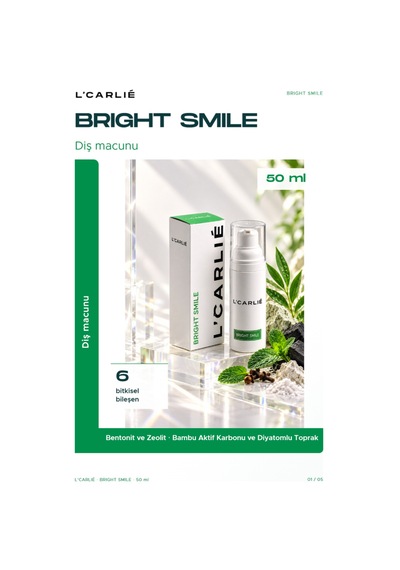L'carlıe Bright Smile Bitkisel Diş Macunu Naneli 50 Ml