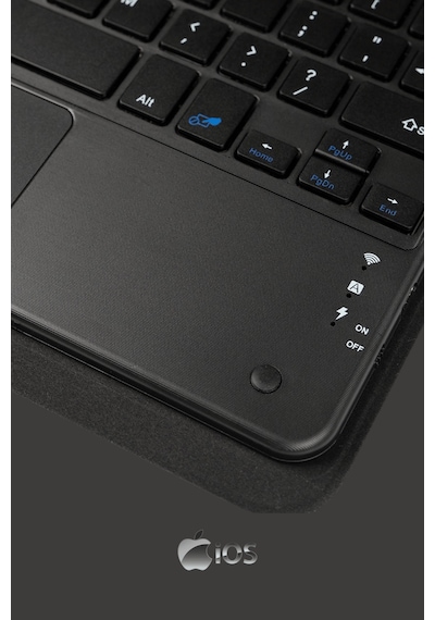 Fuchsia Apple Uyumlu iPad  Pro 12.9 2020 4. Nesil İle Touch Padli Bluetoothlu Klavyeli Standlı Tablet Kılıfı Klavyeli Kılıf