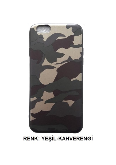 Apple Uyumlu iPhone 7 Askeri Kamuflaj Komando Army Slikon Kilif 232983069 - Renk / Yesil-Kahverengi