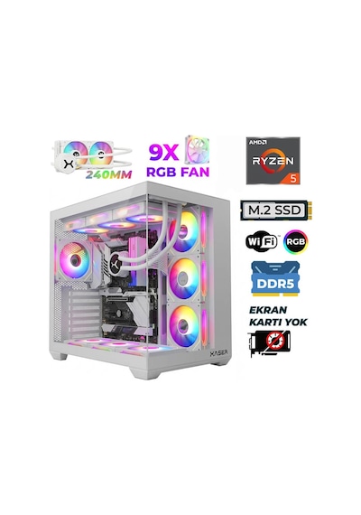 Xaser RAZE X290 R5-7500F 16 GB 1 TB M.2 NVMe SSD Free Dos Masaüstü Oyuncu Bilgisayarı