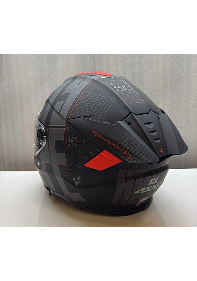 Axxıs Kask Hawk Evo Sv Type Studıo B5 Mat Kırmızı/siyah Kırımızı/siyah
