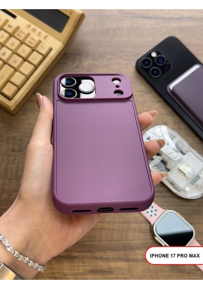 Apple iPhone 17 Pro Max Uyumlu Kamera Korumalı Darbeye Dayanıklı Renk Atmayan Keep Silikon Kılıf Mor