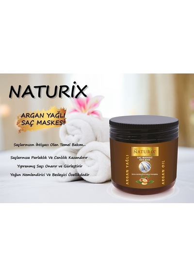 Naturix Argan Yağlı Saç Bakım Maskesi 500 Ml Ekstra Nemlendirici Bakım