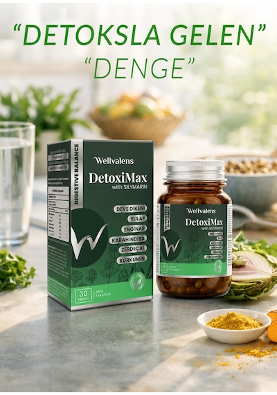 Detoximax İkili Paket 30 Kapsül Devedikeni, Enginar & Zerdeçal İçeren Bitkisel Takviye