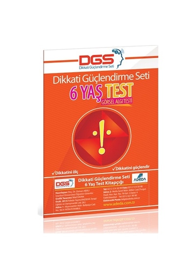 Dikkati Güçlendirme Seti 6 Yaş + Görsel Dikkat Testi - Adeda Yayınları