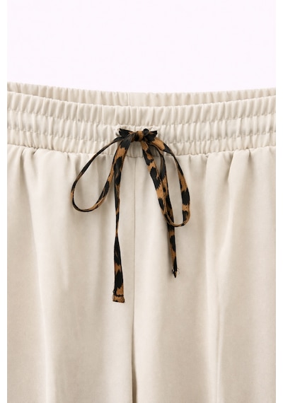 Mixray 4789 Kadın Leopar Biyeli Havuç Pantolon Taş