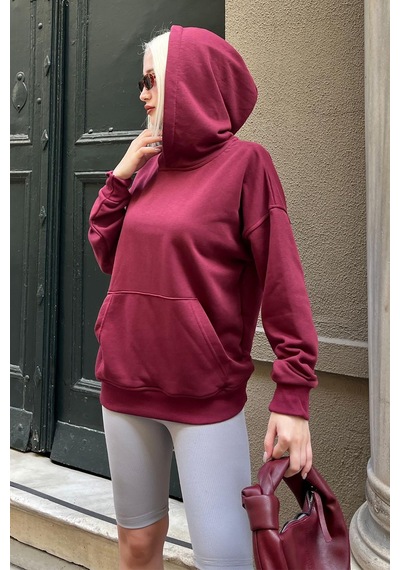 Bordo Oversize Cepli Sweatshirt Mg2207