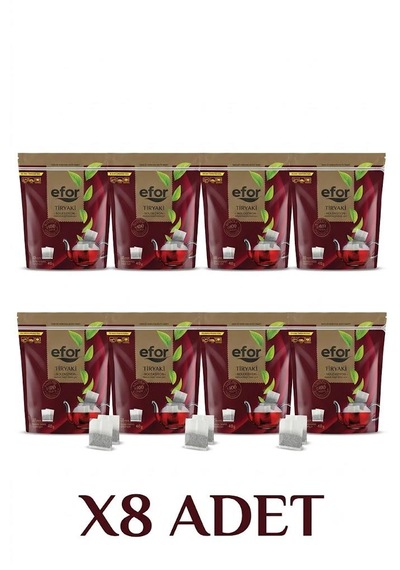 Efor Çay Tiryaki Koleksiyon Demlik Poşet Çay 25'li 40gr 1kg X8 Adet