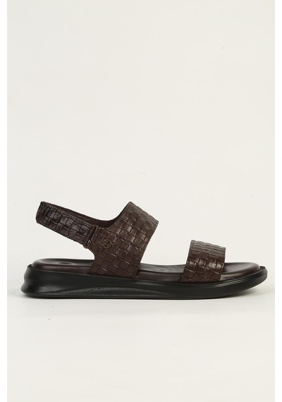 Pierre Cardin Hakiki Deri Kahve Erkek Sandalet Pc-7334 Kahverengi