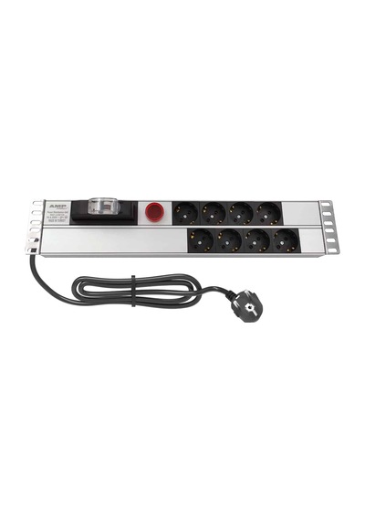 Amp Connect 19" 2u 8'li Schuko Sigortalı Volt/amper Gösterheli Kabinet Grup Prizi Pdu 16a