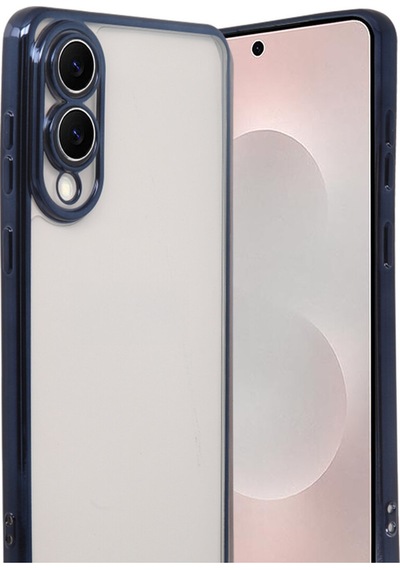 Samsung Galaxy S25 Edge İçin Uyumlu 3d Kamera Korumalı Şeffaf Tasarım Bumper Kılıf