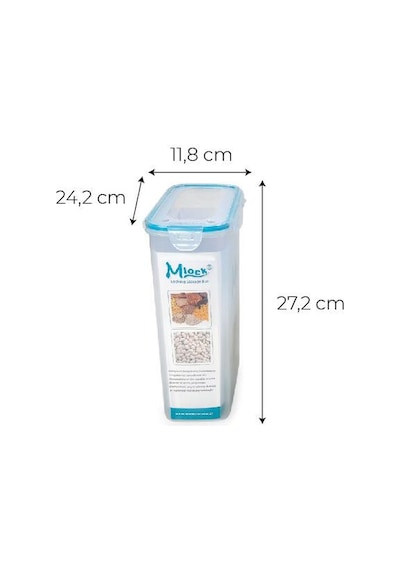 Hava Sızdırmaz Contalı Bakliyat Saklama Kabı 45 L 4 Lü Set Çok Renkli