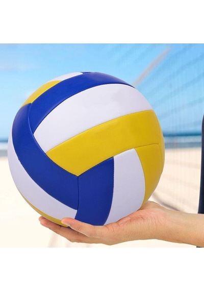 Muba Dikişli Voleybol Topu Yumuşak Deri Antrenman Ve Salon Uyumlu, Tek Ebat, Mbdktp, Karışık Çok Renkli