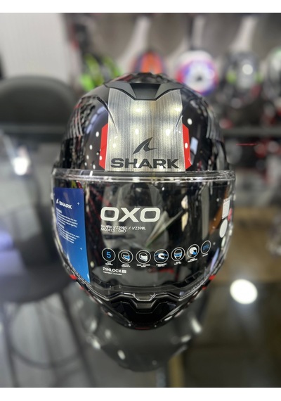Shark Oxo 180 Çene Açılır Kask Siyah Kırmızı