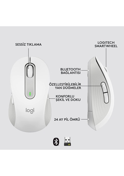 Logitech Signature K650 + M650 Bilek Destekli Klavye Mouse