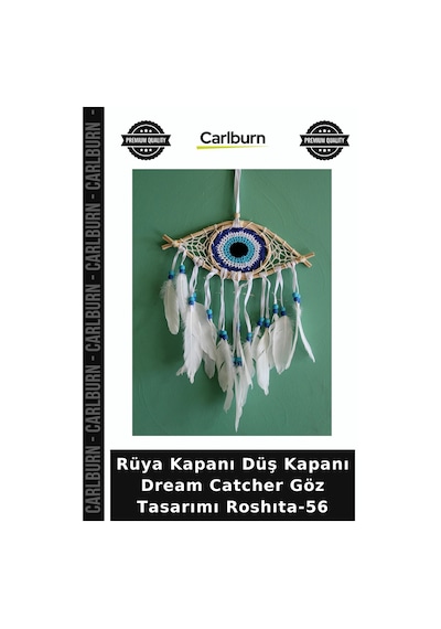 Özel Üretim Dekoratif Duvar Süsü Bohem Rüya Kapanı Düş Kapanı Dream Catcher Göz Tasarımı Roshıta-56