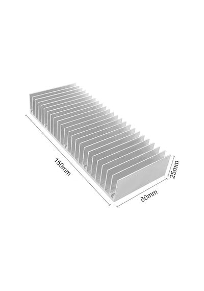 15cm X 6cm X 2.5cm Alüminyum Metal Soğutucu Blok Radyatör Peltier Isı Düşürücü Amfi Led Entegre