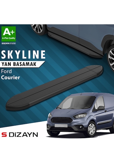 S-dizayn Ford Courier Skyline Siyah Yan Basamak 173 Cm 2014-2023 A+ Kalite
