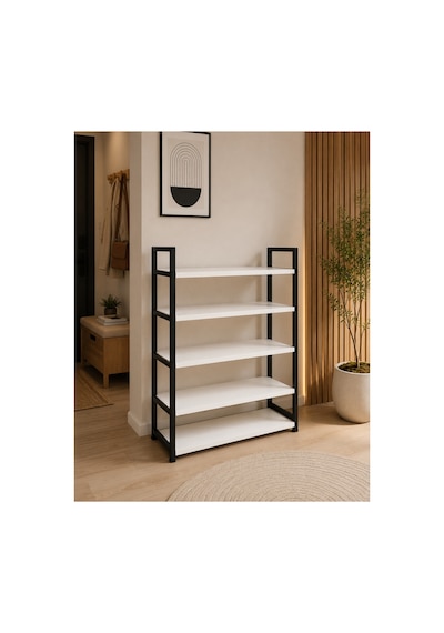 4 Katlı Metal Profilli Ayakkabılık 16 Çift Kapasiteli Beyaz Raflı Çok Amaçlı Düzenleyici 70x30x105 Cm 4 Katlı Metal Profilli Ayakkabılık 16 Çift Kapasiteli Beyaz Raflı Çok Amaçlı Düzenleyici 70x30x105 Cm