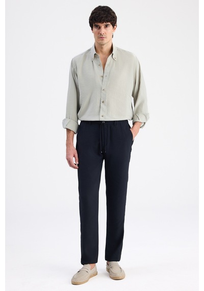 Twn Relaxed Fit Pilesiz Siyah Diyogonal Jogger Pantolon 6ec03ı302342m 001