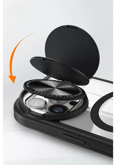 Newface Apple İphone 14 Pro Max Kılıf Teleskop Lens Magsafe Silikon Kapak - Pembe