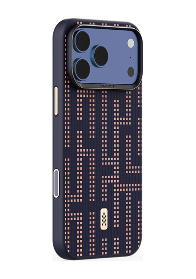 İphone 17 Pro Uyumlu Kılıf M-safe Şarj Özellikli Raptic Aramid Dual Grid Serisi Kapak Lacivert