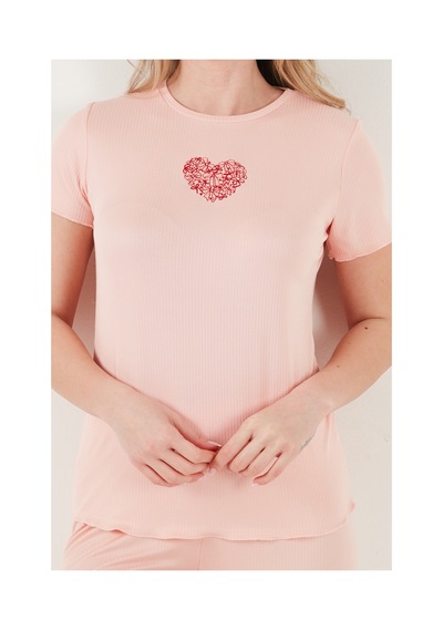 Lela Bayan Pijama Takımı 65770823 Koyu Pudra